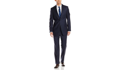 Tommy Hilfiger Men's Nathan Blue Stripe Two-Button Trim-Fit Suit ...