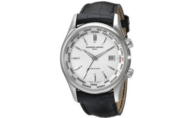 Frederique-Constant-Mens-FC255S6B6-Classic-Silver-Dual-Time-Zone-Dial-Watch